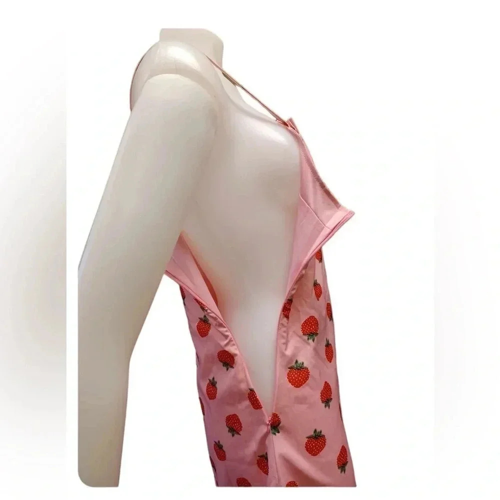 Daisy Street ASOS Strawberry Print Mini Dress Size 6 - Picture 10 of 16